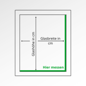 Fenster ausmessen Glasbreite Produktbild
